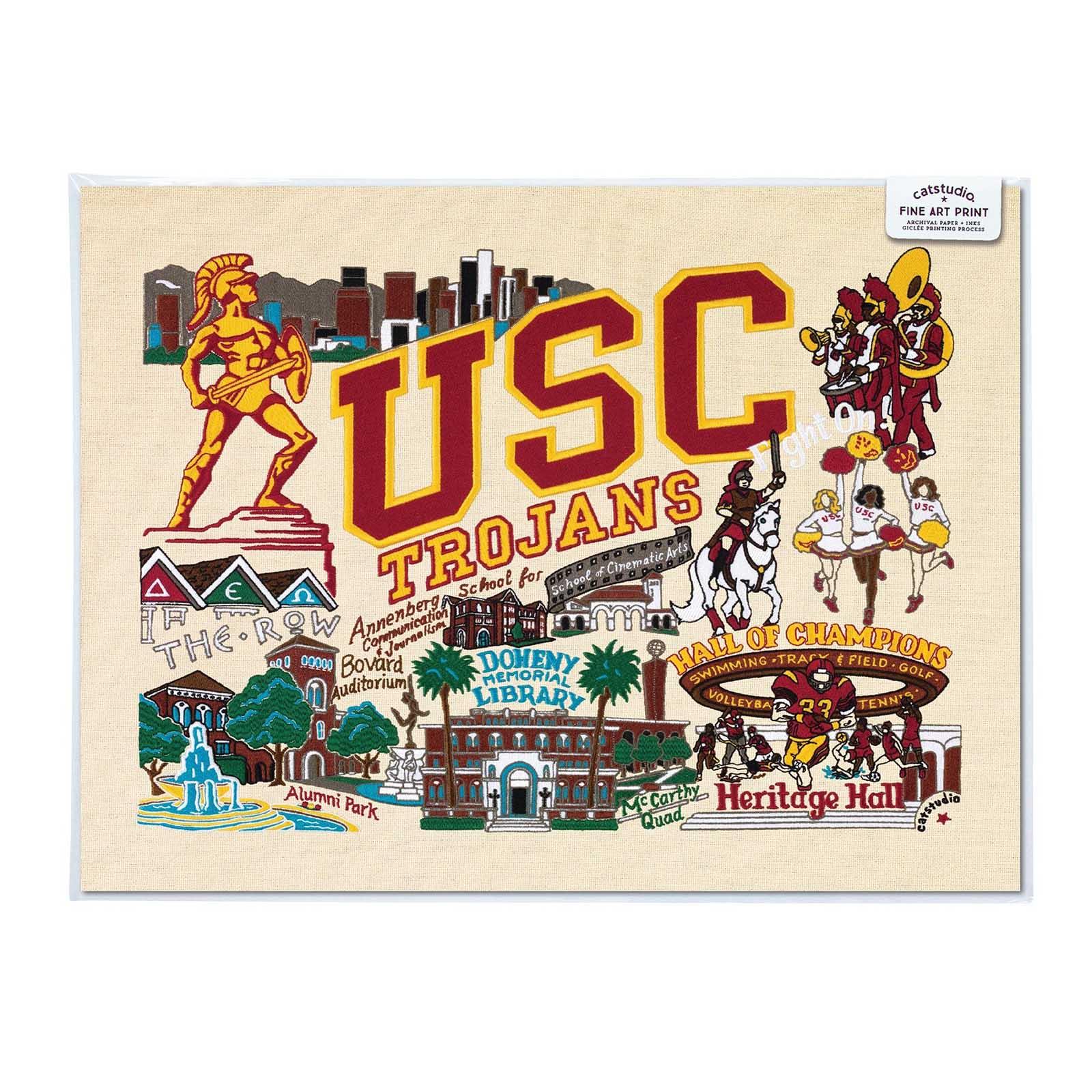 USC Collegiate Art Print 12x16 by CatStudio image01
